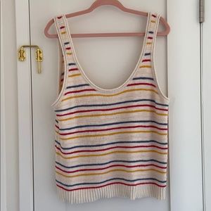Madewell Stripe Sweater Tank Size XL